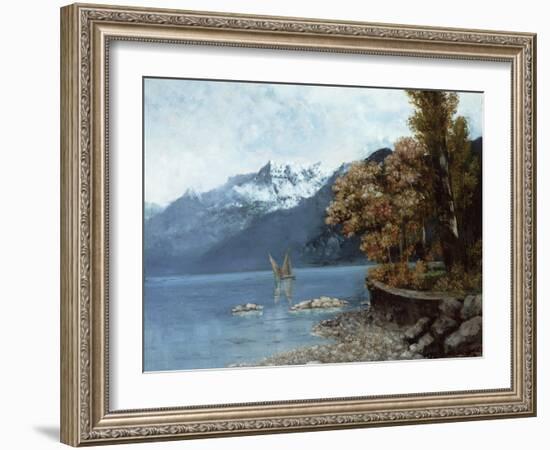 Lake Leman, 1874-Gustave Courbet-Framed Giclee Print