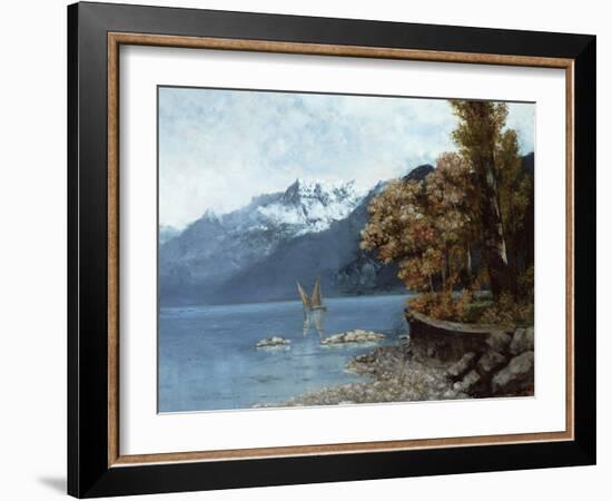 Lake Leman, 1874-Gustave Courbet-Framed Giclee Print