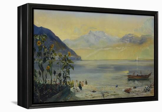 Lake Leman with the Dents du Midi in the Distance, 1863-John William Inchbold-Framed Premier Image Canvas