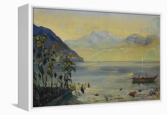 Lake Leman with the Dents du Midi in the Distance, 1863-John William Inchbold-Framed Premier Image Canvas