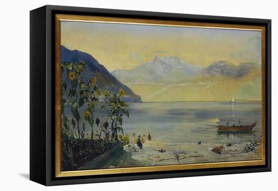 Lake Leman with the Dents Du Midi in the Distance, 1863-John William Inchbold-Framed Premier Image Canvas