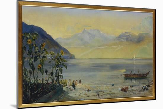 Lake Leman with the Dents Du Midi in the Distance, 1863-John William Inchbold-Mounted Giclee Print