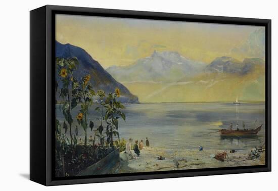 Lake Leman with the Dents du Midi in the Distance, 1863-John William Inchbold-Framed Premier Image Canvas