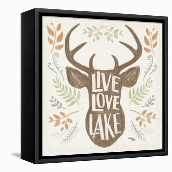 Lake Life III Green-Wellington Studio-Framed Stretched Canvas