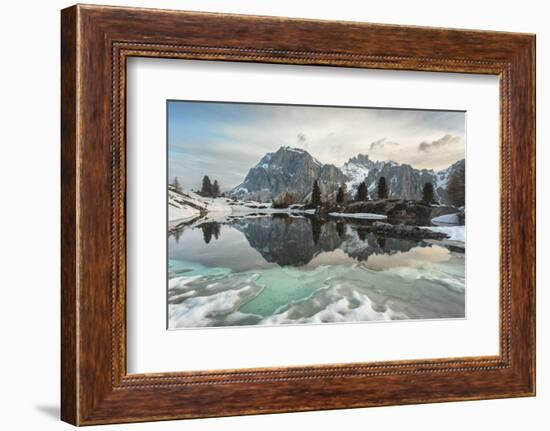Lake Limedes in Late Spring, Dolomites, Belluno-ClickAlps-Framed Photographic Print
