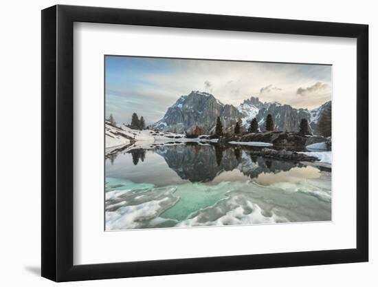 Lake Limedes in Late Spring, Dolomites, Belluno-ClickAlps-Framed Photographic Print