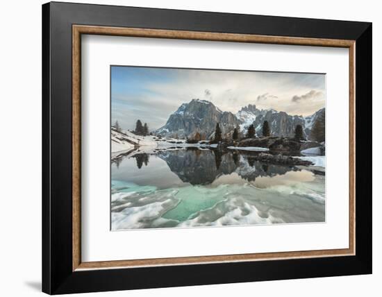 Lake Limedes in Late Spring, Dolomites, Belluno-ClickAlps-Framed Photographic Print