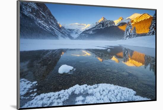 Lake Louise at Sunrise in Winter, Banff National Park, Alberta, Canada, North America-Miles Ertman-Mounted Photographic Print