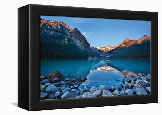 Lake Louise Dawn II-Larry Malvin-Framed Premier Image Canvas