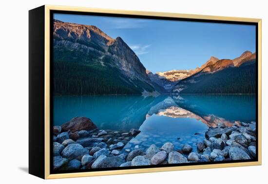 Lake Louise Dawn II-Larry Malvin-Framed Premier Image Canvas