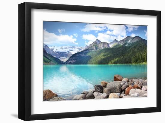 Lake Louise in Banff Natl Park-null-Framed Art Print