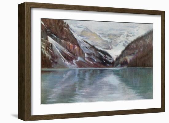 Lake Louise, the Lake in the Clouds-Harold Copping-Framed Giclee Print