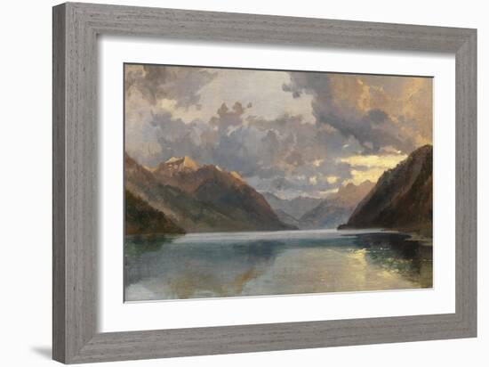 Lake Lucerne (Oil on Paper)-James Duffield Harding-Framed Giclee Print