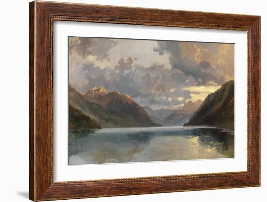 Lake Lucerne (Oil on Paper)-James Duffield Harding-Framed Giclee Print