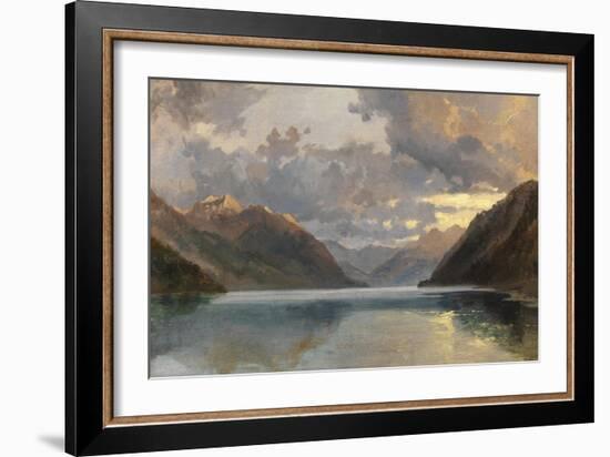 Lake Lucerne (Oil on Paper)-James Duffield Harding-Framed Giclee Print