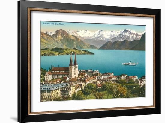 Lake Lucerne, Switzerland-null-Framed Art Print