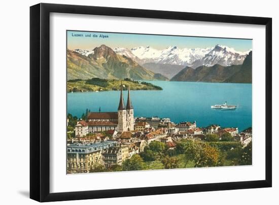 Lake Lucerne, Switzerland-null-Framed Art Print