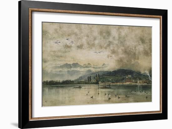 Lake Lucerne, Switzerland-Rudolf von Alt-Framed Giclee Print