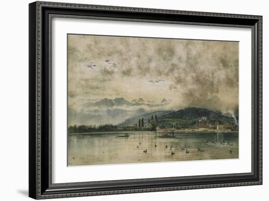 Lake Lucerne, Switzerland-Rudolf von Alt-Framed Giclee Print