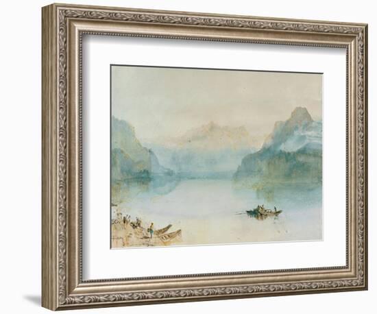 Lake Lucerne: The Bay of Uri, from Brunnen, Circa 1841-2-J. M. W. Turner-Framed Premium Giclee Print