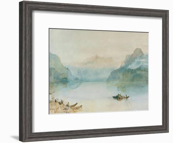 Lake Lucerne: The Bay of Uri, from Brunnen, Circa 1841-2-J. M. W. Turner-Framed Giclee Print