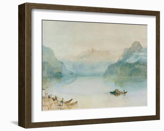 Lake Lucerne: The Bay of Uri, from Brunnen, Circa 1841-2-J. M. W. Turner-Framed Giclee Print