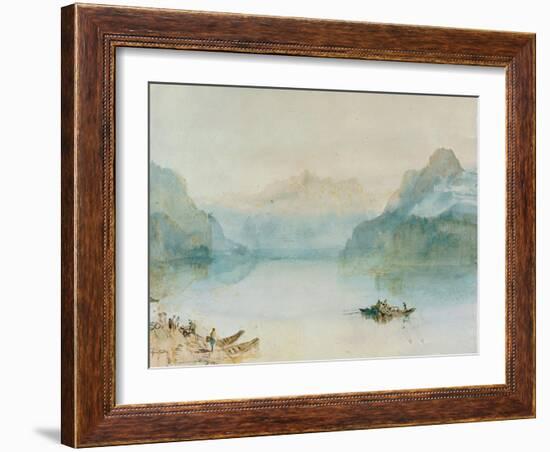 Lake Lucerne: The Bay of Uri, from Brunnen, Circa 1841-2-J. M. W. Turner-Framed Giclee Print