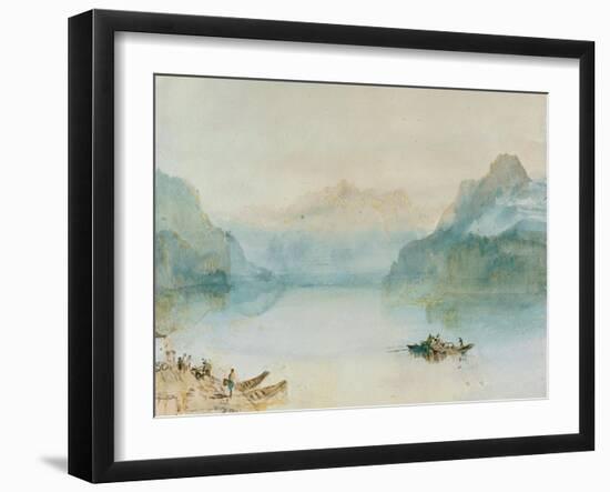 Lake Lucerne: The Bay of Uri, from Brunnen, Circa 1841-2-J. M. W. Turner-Framed Giclee Print