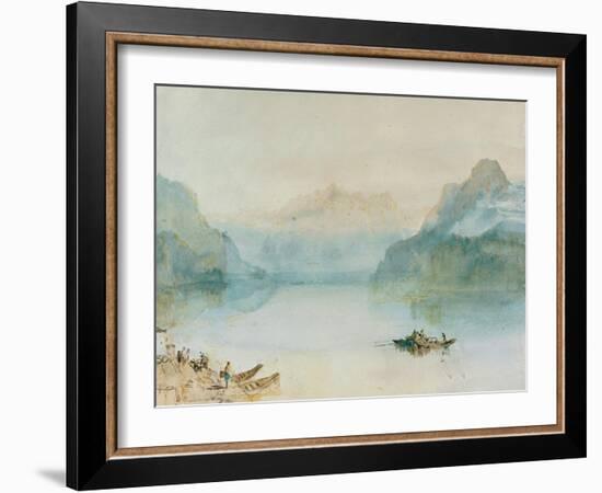 Lake Lucerne: The Bay of Uri, from Brunnen, Circa 1841-2-J. M. W. Turner-Framed Giclee Print