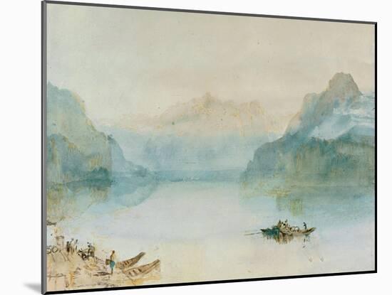 Lake Lucerne: The Bay of Uri, from Brunnen, Circa 1841-2-J. M. W. Turner-Mounted Giclee Print