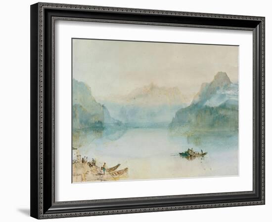 Lake Lucerne: The Bay of Uri, from Brunnen, Circa 1841-2-J. M. W. Turner-Framed Giclee Print