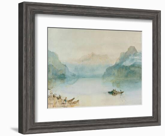 Lake Lucerne: The Bay of Uri, from Brunnen, Circa 1841-2-J. M. W. Turner-Framed Giclee Print