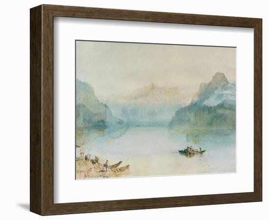 Lake Lucerne: The Bay of Uri, from Brunnen, Circa 1841-2-J. M. W. Turner-Framed Giclee Print