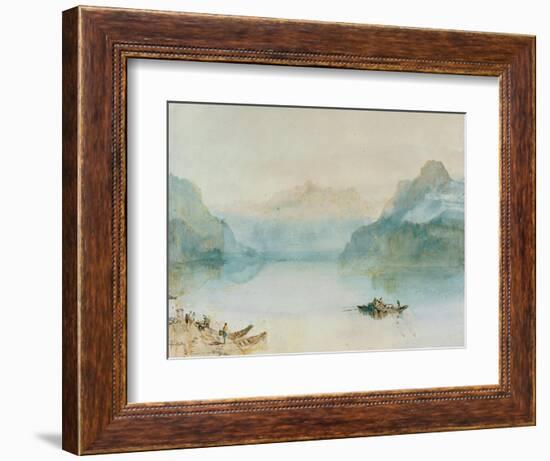 Lake Lucerne: The Bay of Uri, from Brunnen, Circa 1841-2-J. M. W. Turner-Framed Giclee Print