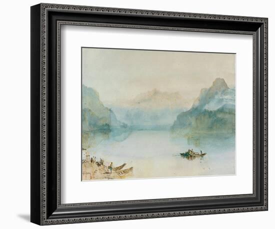 Lake Lucerne: The Bay of Uri, from Brunnen, Circa 1841-2-J. M. W. Turner-Framed Giclee Print