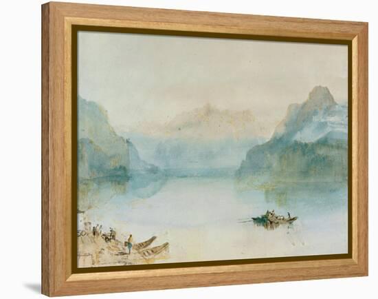 Lake Lucerne: The Bay of Uri, from Brunnen, Circa 1841-2-J. M. W. Turner-Framed Premier Image Canvas