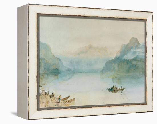 Lake Lucerne: The Bay of Uri, from Brunnen, Circa 1841-2-J. M. W. Turner-Framed Premier Image Canvas