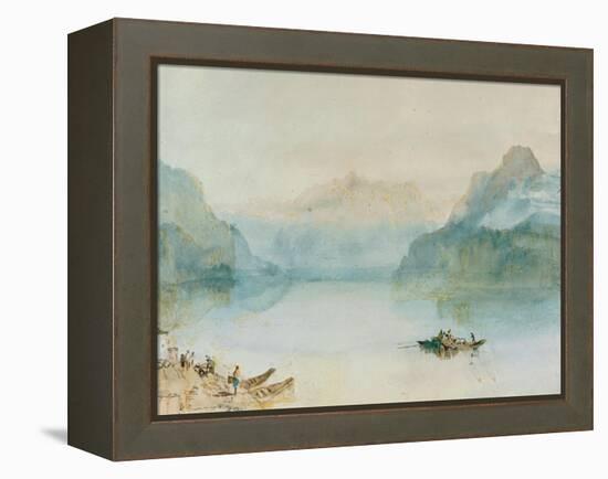 Lake Lucerne: The Bay of Uri, from Brunnen, Circa 1841-2-J. M. W. Turner-Framed Premier Image Canvas