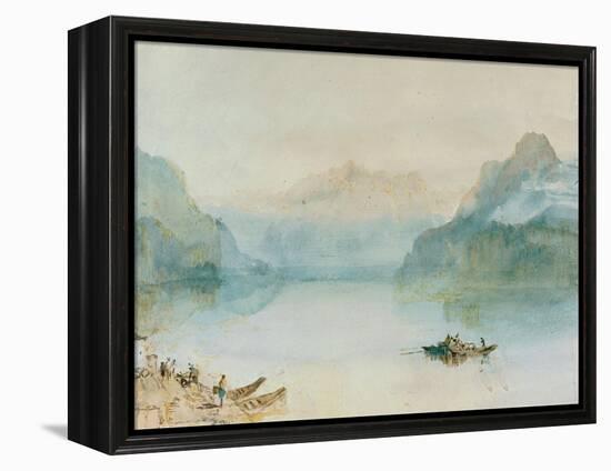 Lake Lucerne: The Bay of Uri, from Brunnen, Circa 1841-2-J. M. W. Turner-Framed Premier Image Canvas