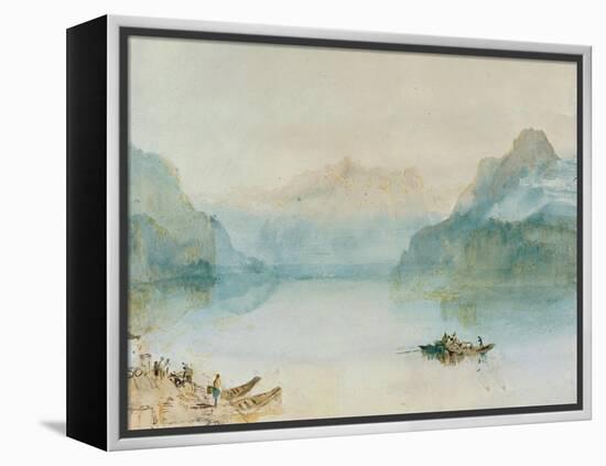 Lake Lucerne: The Bay of Uri, from Brunnen, Circa 1841-2-J. M. W. Turner-Framed Premier Image Canvas