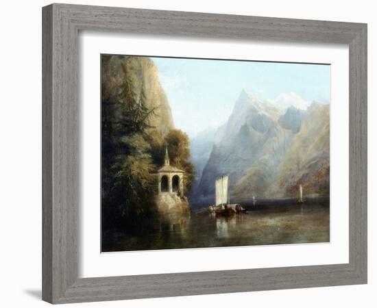 Lake Lucerne with William Tell's Chapel, 1844-Thomas Miles Richardson-Framed Giclee Print