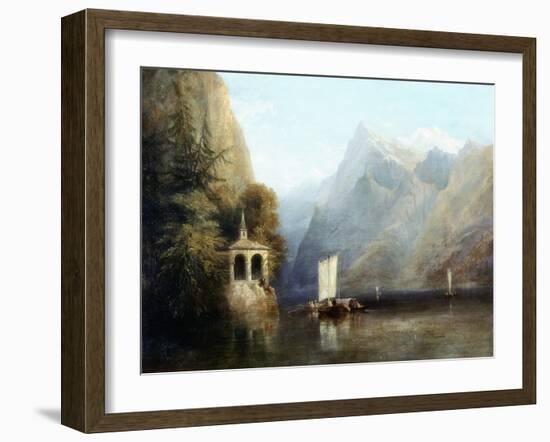 Lake Lucerne with William Tell's Chapel, 1844-Thomas Miles Richardson-Framed Giclee Print