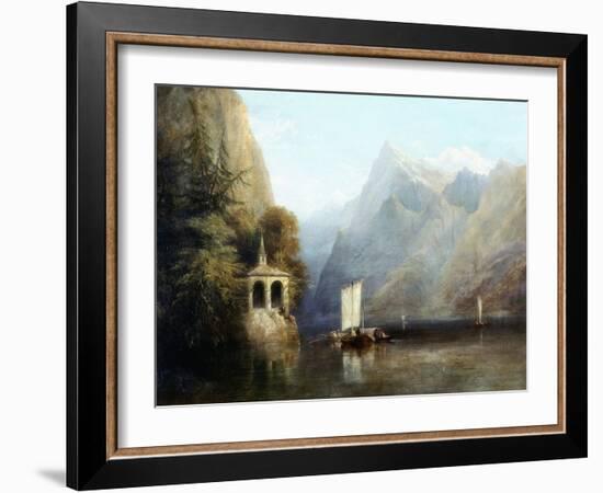 Lake Lucerne with William Tell's Chapel, 1844-Thomas Miles Richardson-Framed Giclee Print