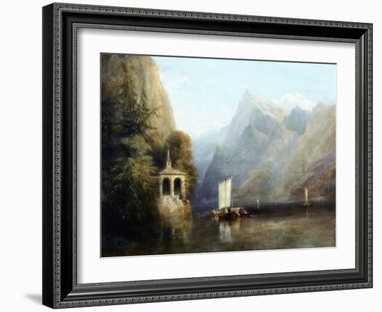 Lake Lucerne with William Tell's Chapel, 1844-Thomas Miles Richardson-Framed Giclee Print