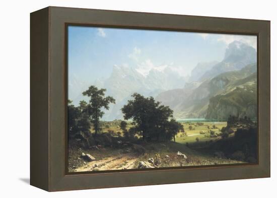 Lake Lucerne-Albert Bierstadt-Framed Stretched Canvas