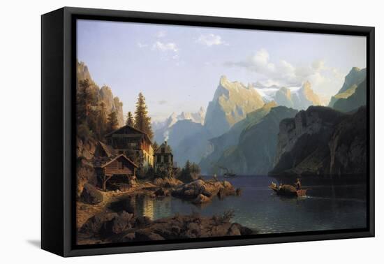 Lake Lucerne-Johannes Bartholomaus Duntze-Framed Premier Image Canvas