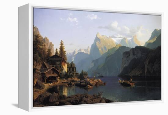 Lake Lucerne-Johannes Bartholomaus Duntze-Framed Premier Image Canvas