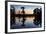 Lake Martin at Sunset with Bald Cypress Sihouette, Louisiana, USA-Alison Jones-Framed Photographic Print