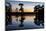 Lake Martin at Sunset with Bald Cypress Sihouette, Louisiana, USA-Alison Jones-Mounted Photographic Print