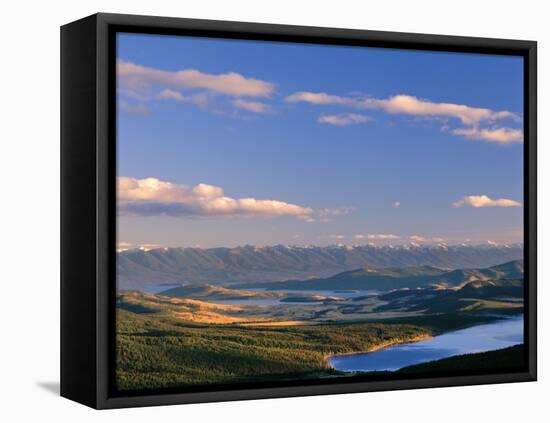 Lake Mary Ronan and Flathead Lake, Elmo, Montana, USA-Chuck Haney-Framed Premier Image Canvas